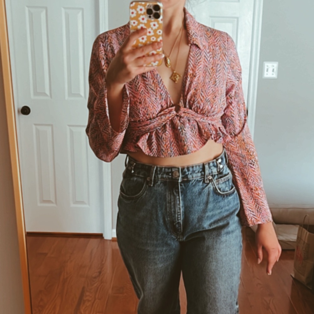 Zara cropped blouse